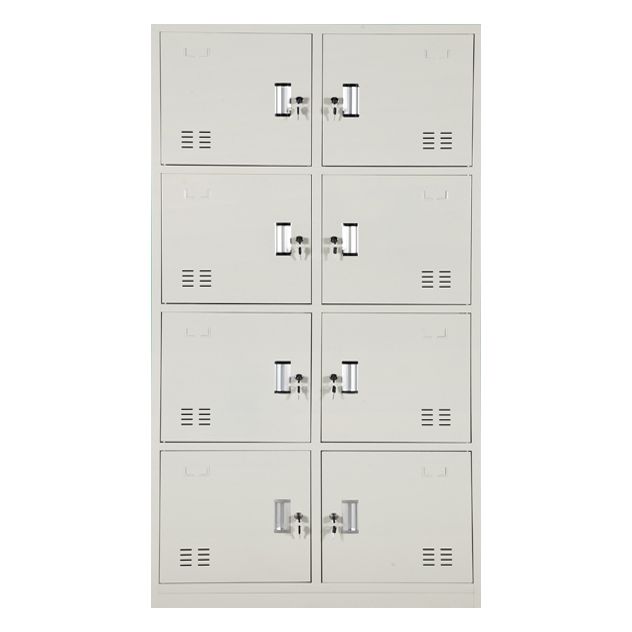 Placard à charnière à charnière gris armoire de garde-robe en acier contemporain