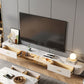 Modern White TV Stand Floating TV Media Stand with Storage for Living Room