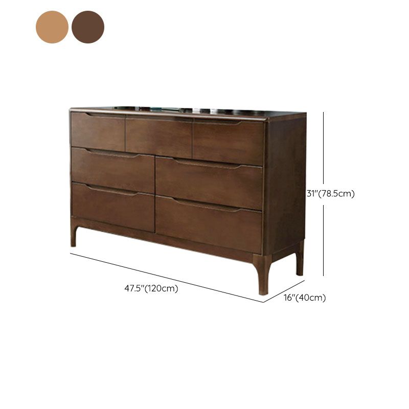 15.7" D Mid-Century Modern Chest Drawers Included Accent Chest in Oak