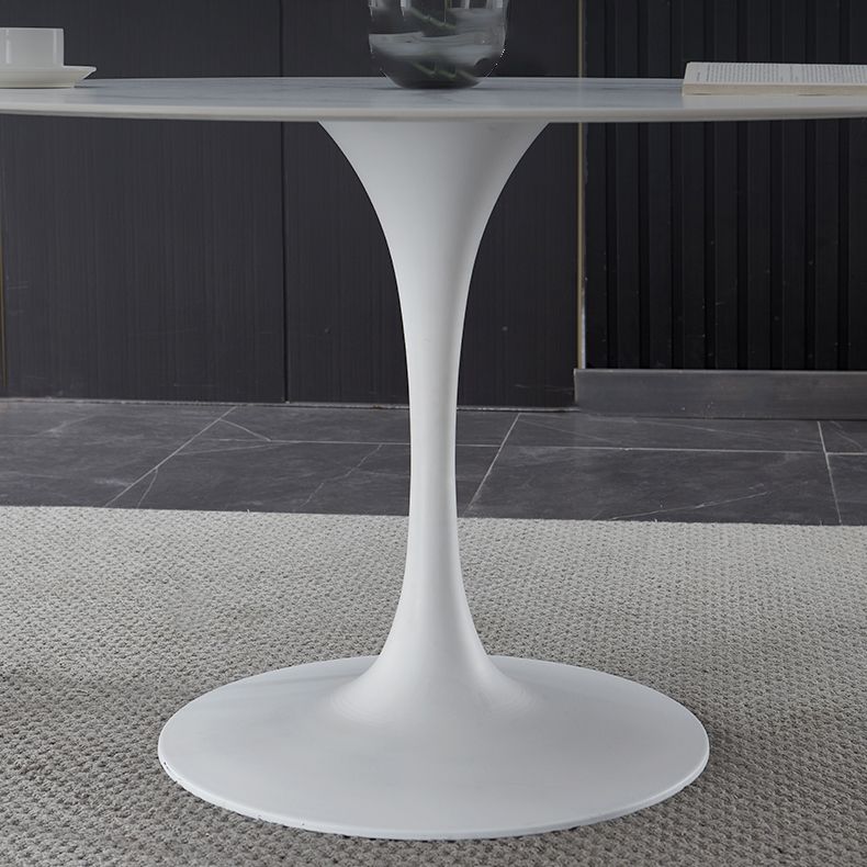 Minimalist Sintered Stone Dining Table Round Shape Kitchen Dining Table with Tulip Base Clearhalo ' dining_table' 'Dining Tables & Seating' 'Dining Tables' 'furn' 'furn_dining_table' 'Furniture' 'furniture_dining_table' 'Kitchen & Dining Furniture' 'kitchen&dining_furn' 'kitchen' 'kitchen_dining_table' 1200x1200_c53fe817-91fa-4f40-b744-eab61b8fba6c
