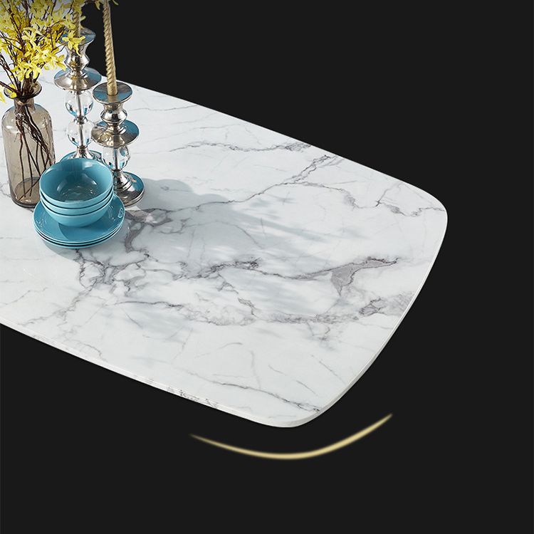 Glam 1/4/5/6/7 Pieces Dining Set Marble Dining Table Set for Dining Areas Clearhalo 'Dining Room Sets' 'Dining Tables & Seating' 'dining_room_set' 'furn' 'furn_dining_room_set' 'Furniture' 'furniture_dining_room_set' 'Kitchen & Dining Furniture' 1200x1200_c5407036-fe48-4fe8-8151-99a1a4951f6b