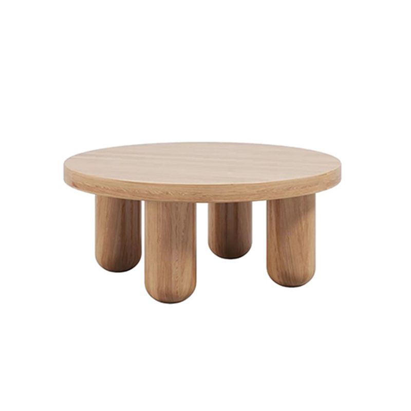Dia 23.6"/27.6"/31.5" Wooden Cocktail Table, Scandinavian 4 Legs Round Coffee Table Clearhalo 'Coffee & Accent Tables' 'Coffee Tables' 'coffee_tables' 'furn' 'furn_coffee_tables' 'Furniture' 'Living Room Furniture' 1200x1200_c5408719-a32d-4226-8904-136f06dd43b4
