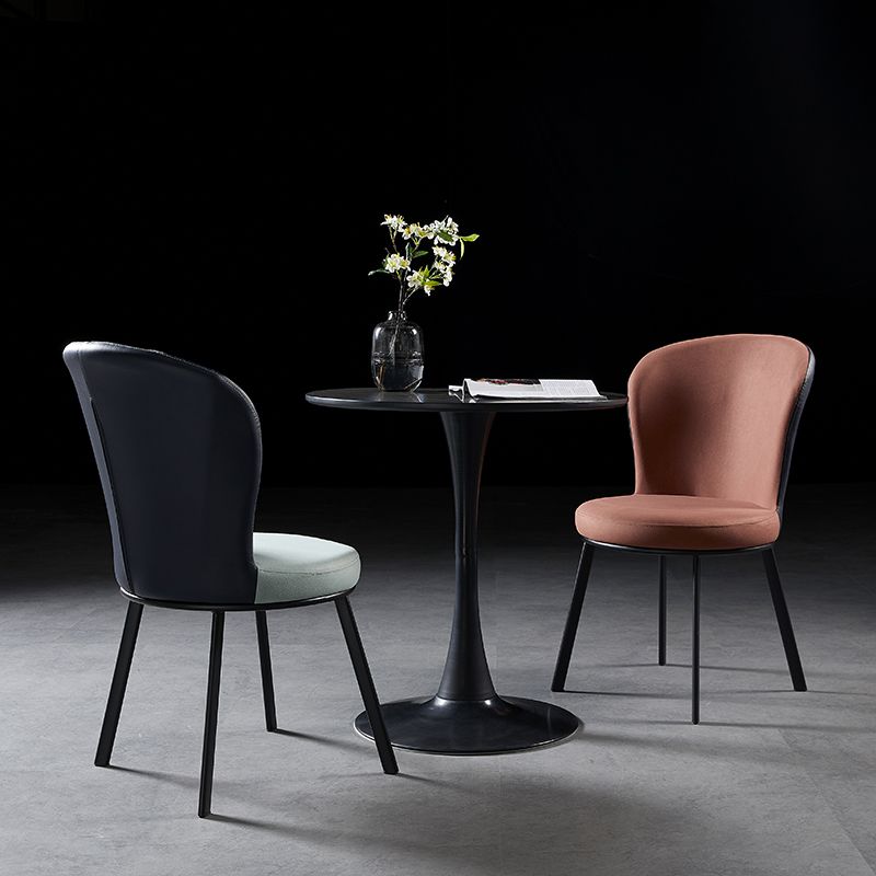 Sillas de comedor tapizadas de estilo industrial sólido sillón de comedor sin brazo