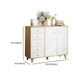 Scandinavian Natural Wood Storage Chest with Drawers for Home