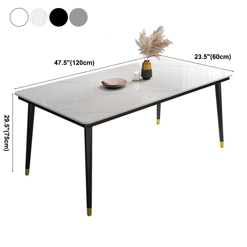 Industrial Sintered Kitchen Dining Table Rectangle Standard Dining Table with 4 Legs Base Clearhalo ' dining_table' 'Dining Tables & Seating' 'Dining Tables' 'furn' 'furn_dining_table' 'Furniture' 'furniture_dining_table' 'Kitchen & Dining Furniture' 'kitchen&dining_furn' 'kitchen' 'kitchen_dining_table' 1200x1200_c541b4a6-695a-497b-b1af-2390051a8b6d