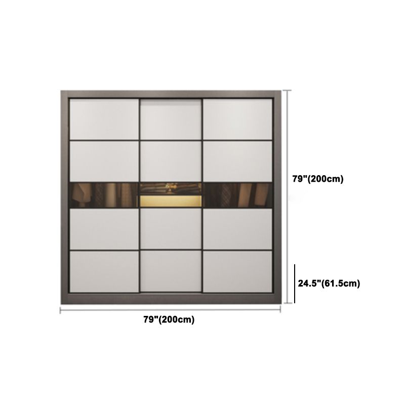Contemporary Wardrobe Closet Engineered Wood Wardrobe Cabinet