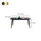 Rectangle Black Base Dining Table Modern Stone 4 Iron Legs Table Clearhalo 'Dining Tables & Seating' 'Dining Tables' 'dining_table' 'furn' 'furn_dining_table' 'Furniture' 'Kitchen & Dining Furniture' 1200x1200_c54500b6-d73b-453a-92b1-a50ecceca92b
