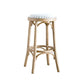 Industrial Style Bar-stool Round Seat Counter Bar Stool with Wooden Legs