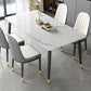 Rectangle Industrial Sintered Stone Dining Table 4 Legs Carbon Steel Base Table for Home Clearhalo ' dining_table' 'Dining Tables & Seating' 'Dining Tables' 'furn' 'furn_dining_table' 'Furniture' 'furniture_dining_table' 'Kitchen & Dining Furniture' 'kitchen&dining_furn' 'kitchen' 'kitchen_dining_table' 1200x1200_c547b917-d76b-49b6-a19f-72adac8bc416