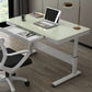 Zeitgenössischer Stand Desk Converter White Metal Trestle Base Desk für Büro