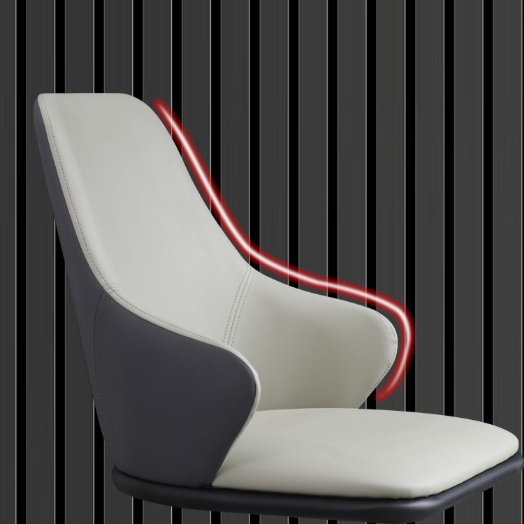 Minimalist Style Leather Dining Chairs Solid Back Upholstered Side Chair for Home Clearhalo ' kitchen&dining_furn' 'Dining Chairs' 'Dining Tables & Seating' 'dining_chair' 'furn' 'furn_dining_chair' 'Furniture' 'furniture_dining_chair' 'Kitchen & Dining Furniture' 'kitchen' 1200x1200_c548ccf3-e274-4e9b-ba2b-b4f34d270ab7