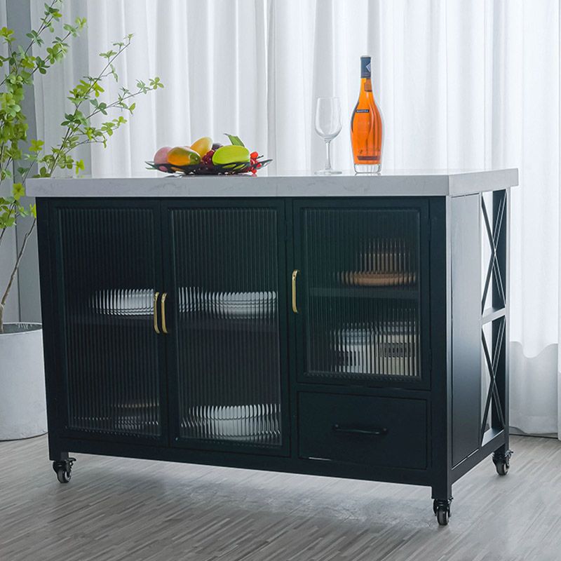 Tavolo da pranzo dell'isola da cucina Tavolo di preparazione con mobile in magazzino