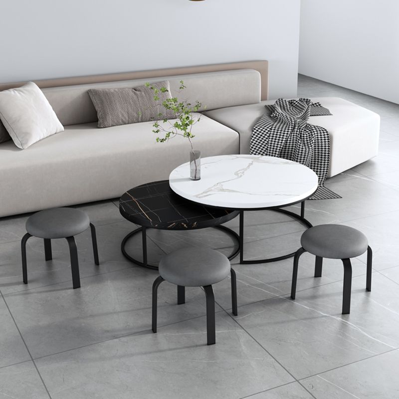 Pisos Remo de lágrimas otomanas Solid Glam Cotton Blend Otomana redonda