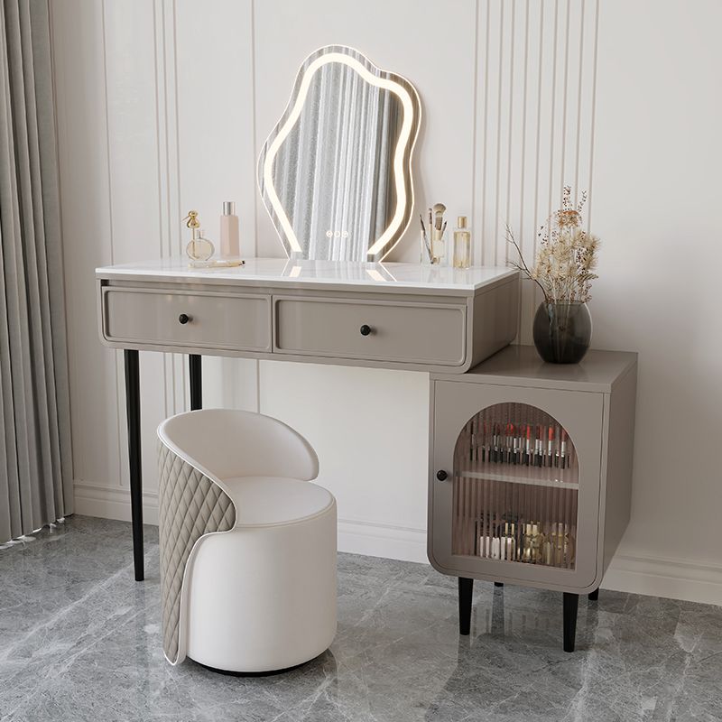 2 opbergladen make -up ijdelheid bureau tafel vast hout ijdelheid