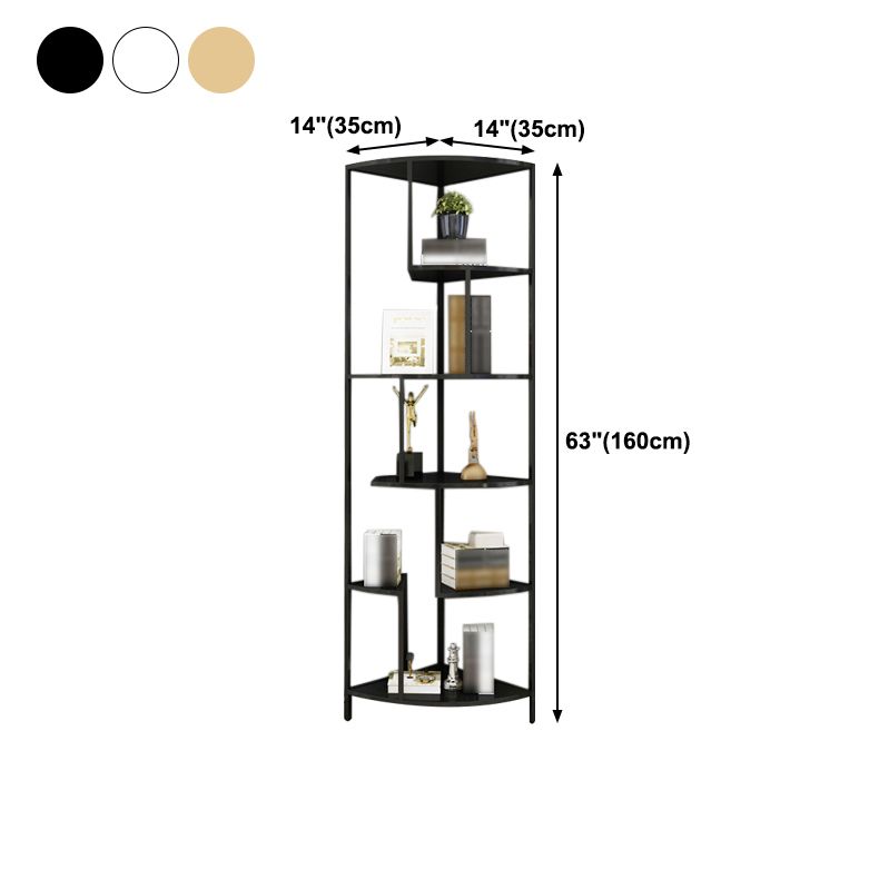 Industrial Metal Corner Bookshelf Open Vertical Bookshelf for Living Room Clearhalo 'Bookcases' 'furn' 'furn_bookcases' 'Furniture' 'furniture_bookcases' 'kitchen' 'kitchen_bookcases' 'Living Room Furniture' 'Office Furniture' 1200x1200_c54f1c3a-c1b8-4f6d-aa5e-d73214f6c42a