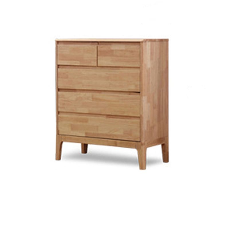 Modern Natural Rectangle Accent Chest with Drawers in Rubberwood Clearhalo 'Cabinets & Chests' 'cabinets_chests' 'furn' 'furn_cabinets_chests' 'Furniture' 'Living Room Furniture' 1200x1200_c551920a-f53d-454d-945c-41f423157a73