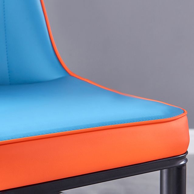 Glam Metal Dining Room Chairs Upholstered Fabric Faux Leather Armchairs Clearhalo ' kitchen&dining_furn' 'Dining Chairs' 'Dining Tables & Seating' 'dining_chair' 'furn' 'furn_dining_chair' 'Furniture' 'furniture_dining_chair' 'Kitchen & Dining Furniture' 'kitchen' 1200x1200_c5520b67-e461-45e3-bf4d-e2e40b90d3d0