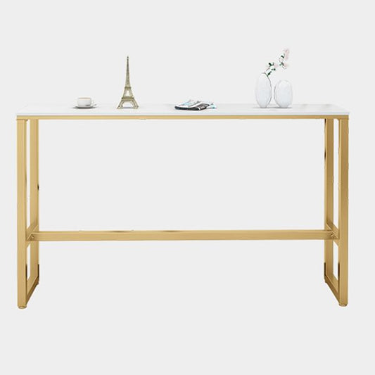 Tavolo da pub glam con tavolo da barra in marmo di finitura a cavalletto in metallo