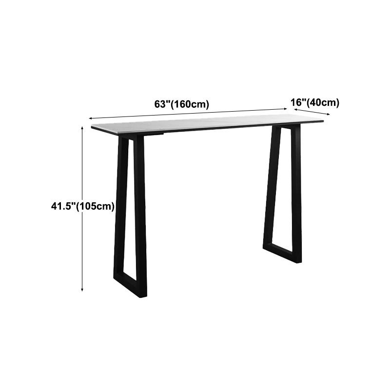 Industrial White Top Counter Table 42-inch Height Table for Living Room Clearhalo 'Bar Furniture' 'Bar Tables' 'bar_tables' 'furn' 'furn_bar_tables' 'Furniture' 'furniture_bar_tables' 'Kitchen & Dining Furniture' 'kitchen&dining_furn' 'kitchen' 1200x1200_c5529d93-0aee-43a2-9e86-f07cb17de957