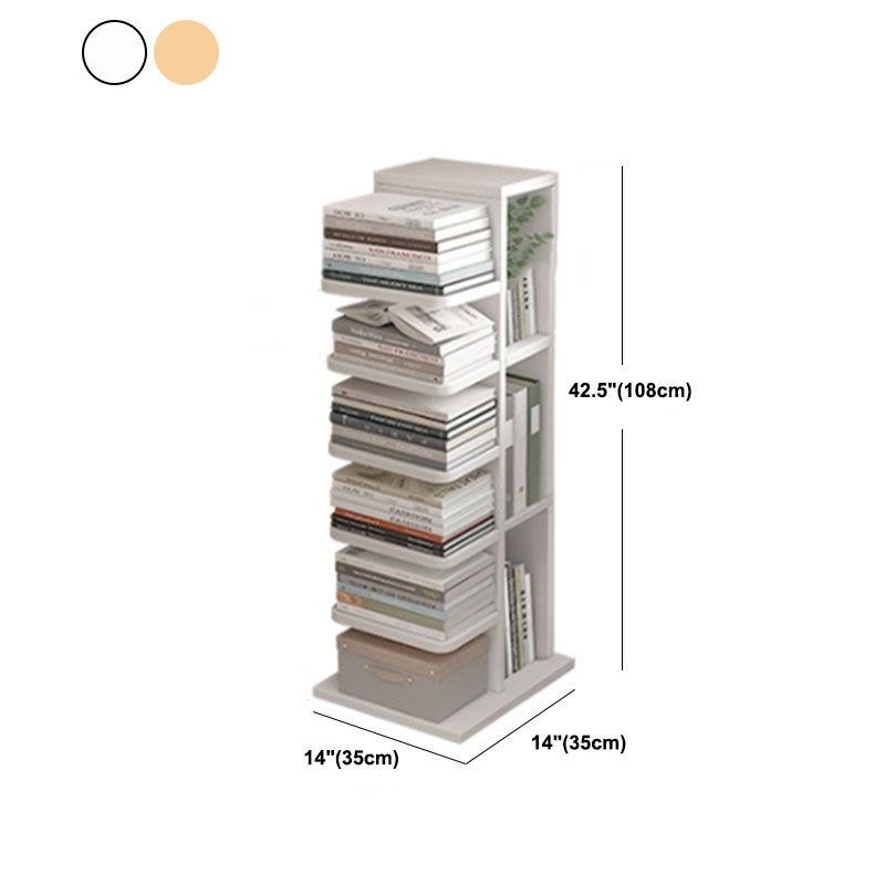 Étagère de livre géométrique contemporain avec étagères rectangulaires bibliothèque en bois