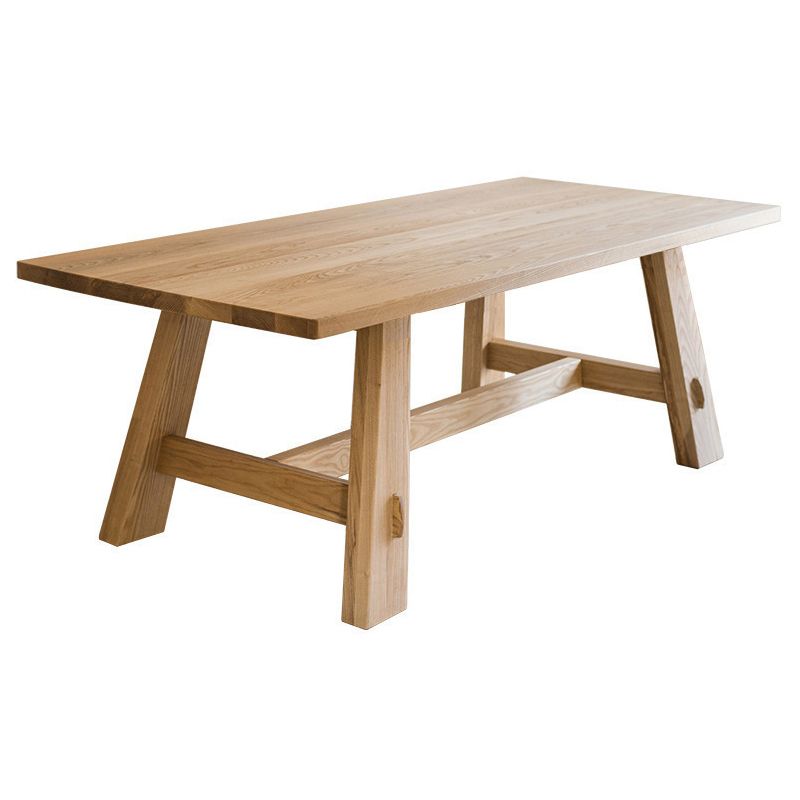Solid Wood Rectangle Table Modern Dining Table in Nature with Trestle Base for Restaurant Clearhalo ' dining_table' 'Dining Tables & Seating' 'Dining Tables' 'furn' 'furn_dining_table' 'Furniture' 'furniture_dining_table' 'Kitchen & Dining Furniture' 'kitchen&dining_furn' 'kitchen' 'kitchen_dining_table' 1200x1200_c5547d3d-aa56-49f1-97e8-cab0202801c3