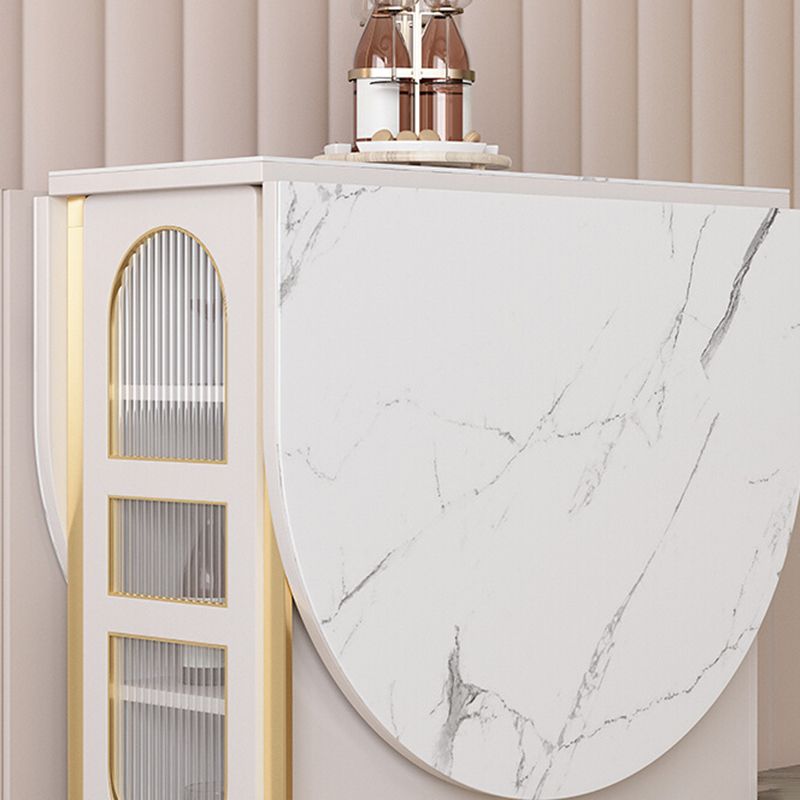 Contemporary Style Oval Dining Table Drop-Leaf Furniture ,15"L x 31.5"W x 29.5"H Clearhalo ' dining_table' 'Dining Tables & Seating' 'Dining Tables' 'furn' 'furn_dining_table' 'Furniture' 'furniture_dining_table' 'Kitchen & Dining Furniture' 'kitchen&dining_furn' 'kitchen' 'kitchen_dining_table' 1200x1200_c55600d9-f544-4c57-8aa7-a0b8840de631