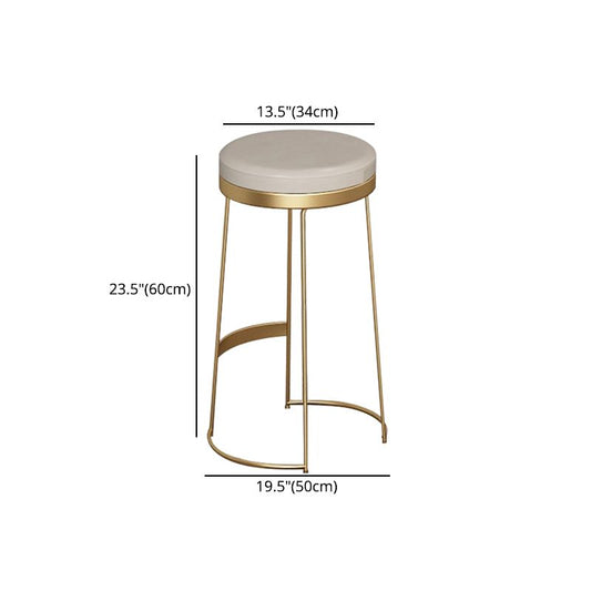 Scandinavian Backless Round BarStools for Home Upholstered Counter Height Stool Clearhalo 'Bar Furniture' 'Bar Stools' 'bar_stools' 'furn' 'furn_bar_stools' 'Furniture' 'furniture_bar_stools' 'Kitchen & Dining Furniture' 1200x1200_c55641a3-783f-460f-a305-71d7c03ac0c7