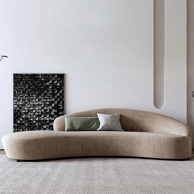 Velvet Armless Tight Back Curved Sectionals with Wear-Resistant for Living Room Clearhalo 'furn' 'furn_sectionals' 'Furniture' 'furniture_sectionals' 'Living Room Furniture' 'Sectionals' 1200x1200_c5591b84-c37b-4e21-89ec-456b2f12eb4a