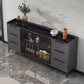 Siete sideboard di pietra sinterizzata in stile moderno con cassetti per soggiorno