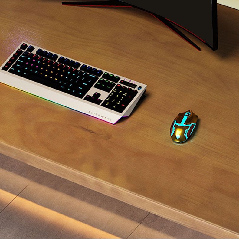 Bureau d'ordinateur en bois de style moderne bureau de tâche de forme rectangulaire avec 2 lames pour la maison