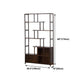 Espresso Shelf Bookcase with Doors Open Back Bookshelf for Office