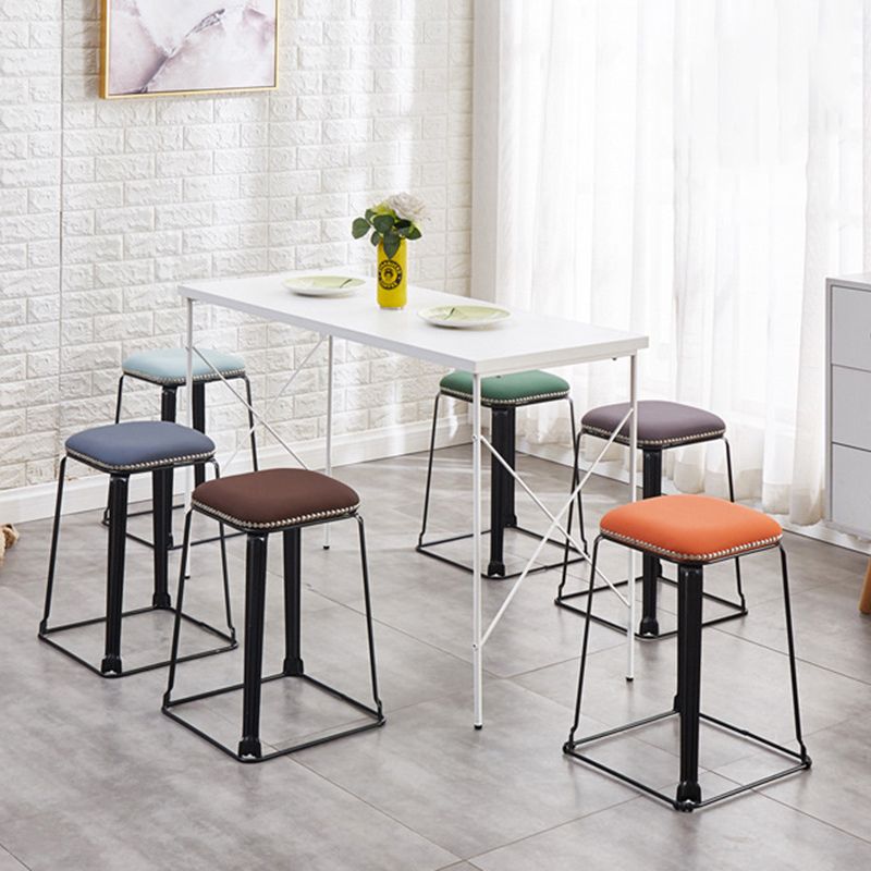 Modern Square Poof Solid Water Resistant Faux Leather Poof with Nailhead Trim Clearhalo 'furn' 'furn_ottomans_poufs' 'Furniture' 'Living Room Furniture' 'Ottomans & Poufs' 'ottomans_poufs' 1200x1200_c55ca77f-98af-49aa-9e93-052bfad4fd6d