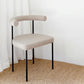 Upholstered Armless Dining Chairs Contemporary Open Back Side Furniture in Matte Finish