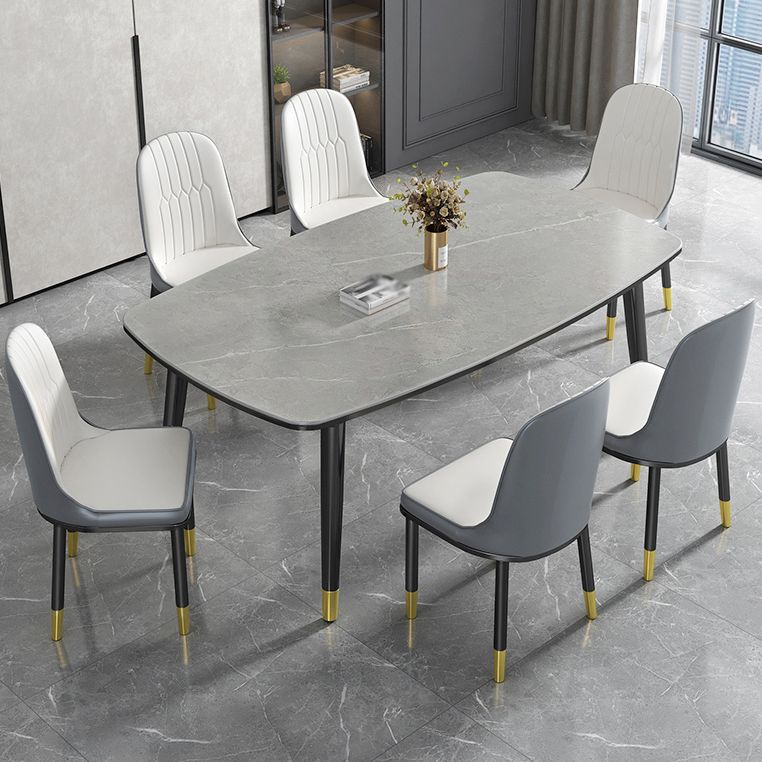 Modern Sintered Stone Standard Dining Table Rectangle Shape Dining Table for Kitchen Clearhalo ' dining_table' 'Dining Tables & Seating' 'Dining Tables' 'furn' 'furn_dining_table' 'Furniture' 'furniture_dining_table' 'Kitchen & Dining Furniture' 'kitchen&dining_furn' 'kitchen' 'kitchen_dining_table' 1200x1200_c55dd252-5474-4d75-ab3e-1a2b55cd429c