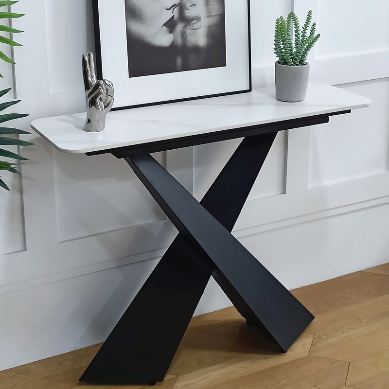 Tabella della console contemporanea da 15 "tavolo da rettangolo di pietra console tavolo da console
