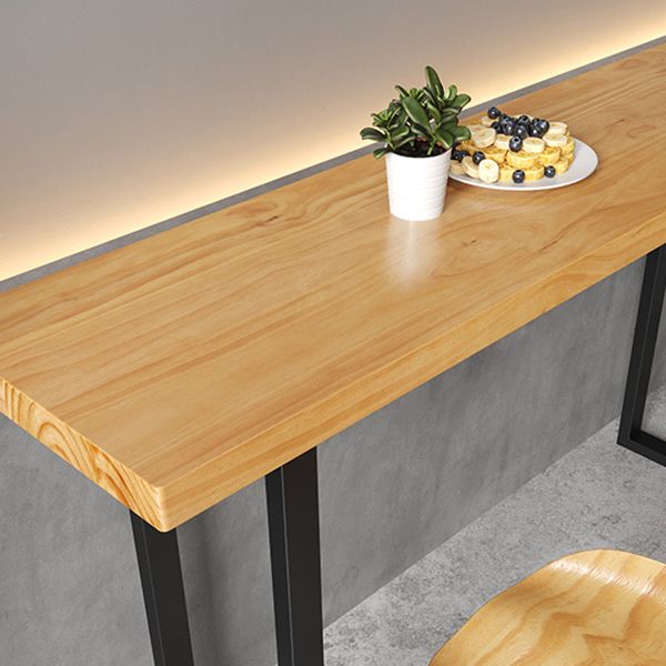 Modern 1/4/7 Pieces Bar Table Set Rectangle Wood Counter Table with Stools for Cafe Clearhalo 'Bar Furniture' 'furn' 'furn_home_bar_bar_sets' 'Furniture' 'Home Bars & Bar Sets' 'home_bar_bar_sets' 'Kitchen & Dining Furniture' 1200x1200_c5603517-27d0-4831-b01c-3de9bdcbd97c