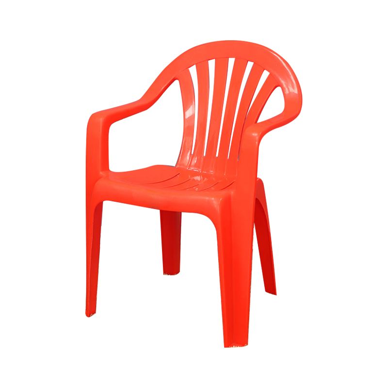Contemporary Style Arm Chair Plastic Slat Back Stacking Dining Side Chair Clearhalo ' kitchen&dining_furn' 'Dining Chairs' 'Dining Tables & Seating' 'dining_chair' 'furn' 'furn_dining_chair' 'Furniture' 'furniture_dining_chair' 'Kitchen & Dining Furniture' 'kitchen' 1200x1200_c5610f3c-a89e-4358-b149-73911ffc70b2
