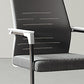 Modern Fixed Arms Gray Office Chair Ergonomic Desk Chair without Wheels