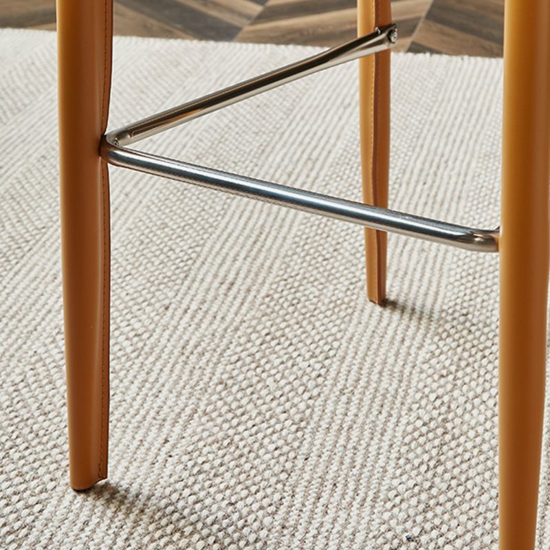 Sgabello da bar in pelle moderna sgabello da banco posteriore per sala da pranzo