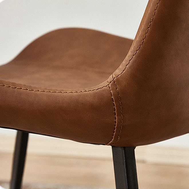 Industrial Metal Dining Room Chairs Armless PU Leather Dining Chairs for Home Use Clearhalo ' kitchen&dining_furn' 'Dining Chairs' 'Dining Tables & Seating' 'dining_chair' 'furn' 'furn_dining_chair' 'Furniture' 'furniture_dining_chair' 'Kitchen & Dining Furniture' 'kitchen' 1200x1200_c562ad76-5033-42af-a50d-1b4d5fde477a