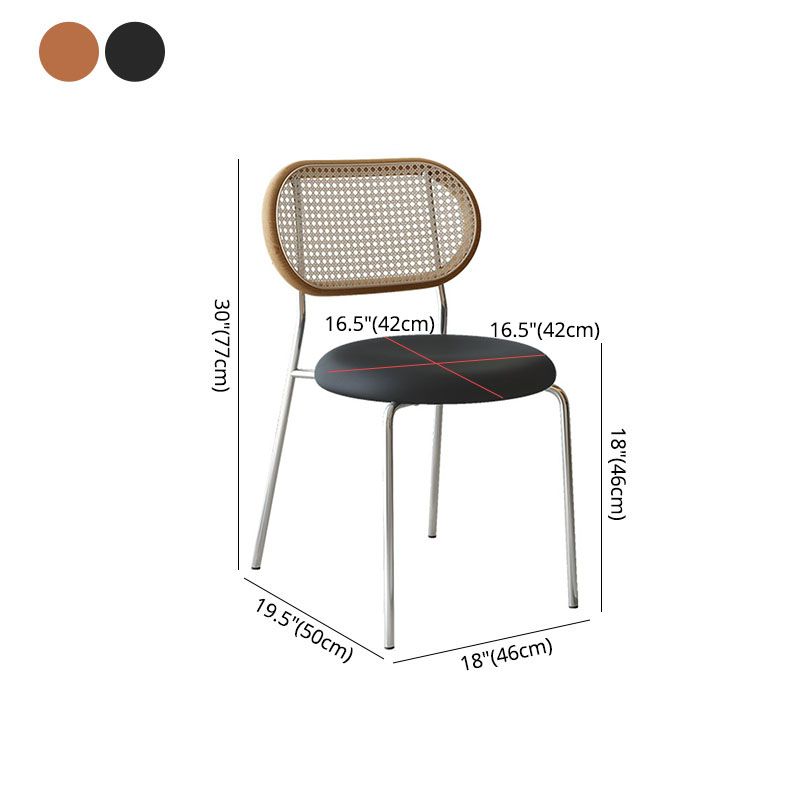 Industrial Metal Dining Room Chairs Armless Open Back Dining Side Chair Clearhalo ' kitchen&dining_furn' 'Dining Chairs' 'Dining Tables & Seating' 'dining_chair' 'furn' 'furn_dining_chair' 'Furniture' 'furniture_dining_chair' 'Kitchen & Dining Furniture' 'kitchen' 1200x1200_c56320c3-4a79-45a0-8c83-b89db180f23f