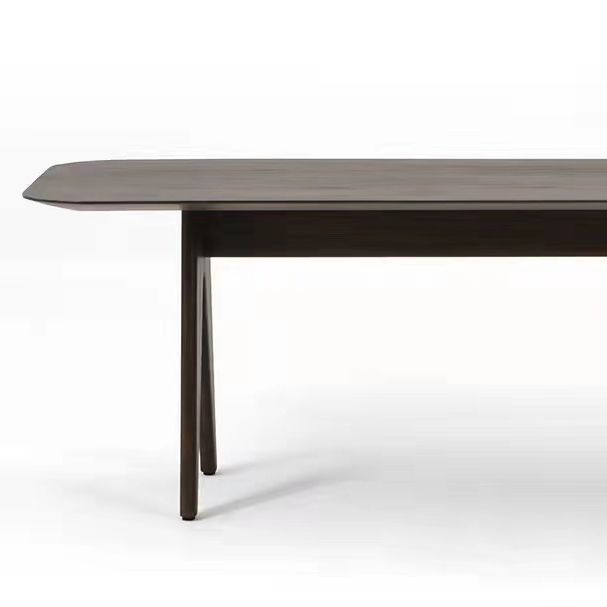Solid Wood Contemporary Rectangular Table Brown Wood Top Table with 4 Legs Clearhalo ' dining_table' 'Dining Tables & Seating' 'Dining Tables' 'furn' 'furn_dining_table' 'Furniture' 'furniture_dining_table' 'Kitchen & Dining Furniture' 'kitchen&dining_furn' 'kitchen' 'kitchen_dining_table' 1200x1200_c563a776-10e8-4c7f-b692-038b11a646b3