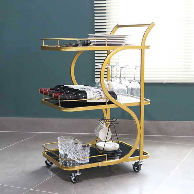 33.07 "高く現代的な長方形の準備テーブルキッチン用のローリングメタル準備テーブル