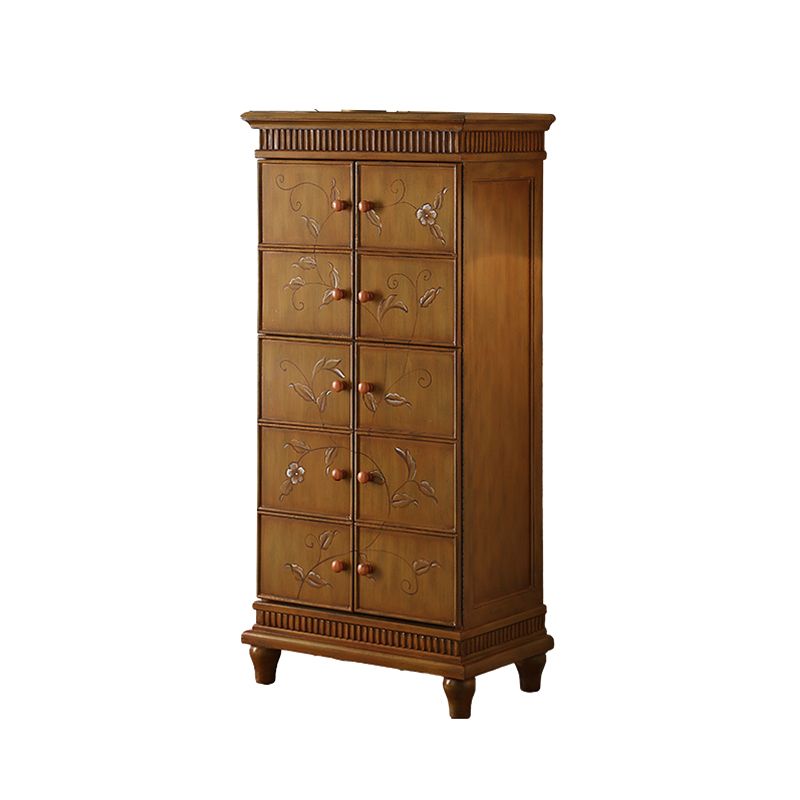 Gabinete de acabado antiguo de acento moderno de mediados de siglo con 2 puertas