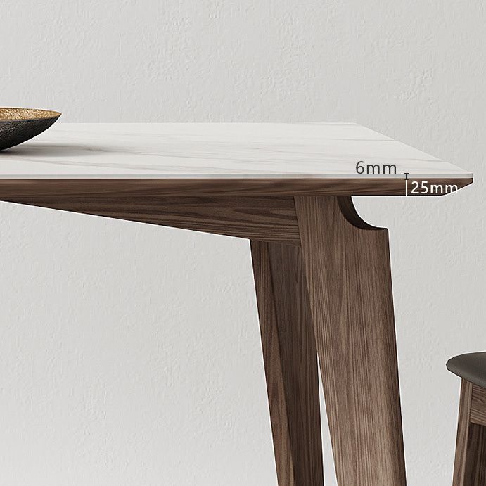 Industrial Style Dining Table Sintered Stone Table with Wooden Legs for Home Use Clearhalo 'Dining Tables & Seating' 'Dining Tables' 'dining_table' 'furn' 'furn_dining_table' 'Furniture' 'Kitchen & Dining Furniture' 1200x1200_c568f753-ac0a-4c65-8964-b1579a80efff