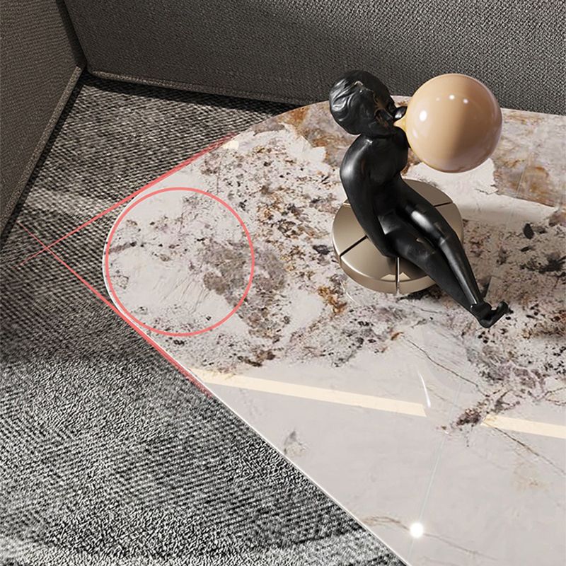 Glam Irregular Slate Top Cocktail Table Sled 15.7" H Coffee Table Clearhalo 'Coffee & Accent Tables' 'Coffee Tables' 'coffee_tables' 'furn' 'furn_coffee_tables' 'Furniture' 'Living Room Furniture' 1200x1200_c5692dbb-9e86-45e8-a230-474aa05dbbec