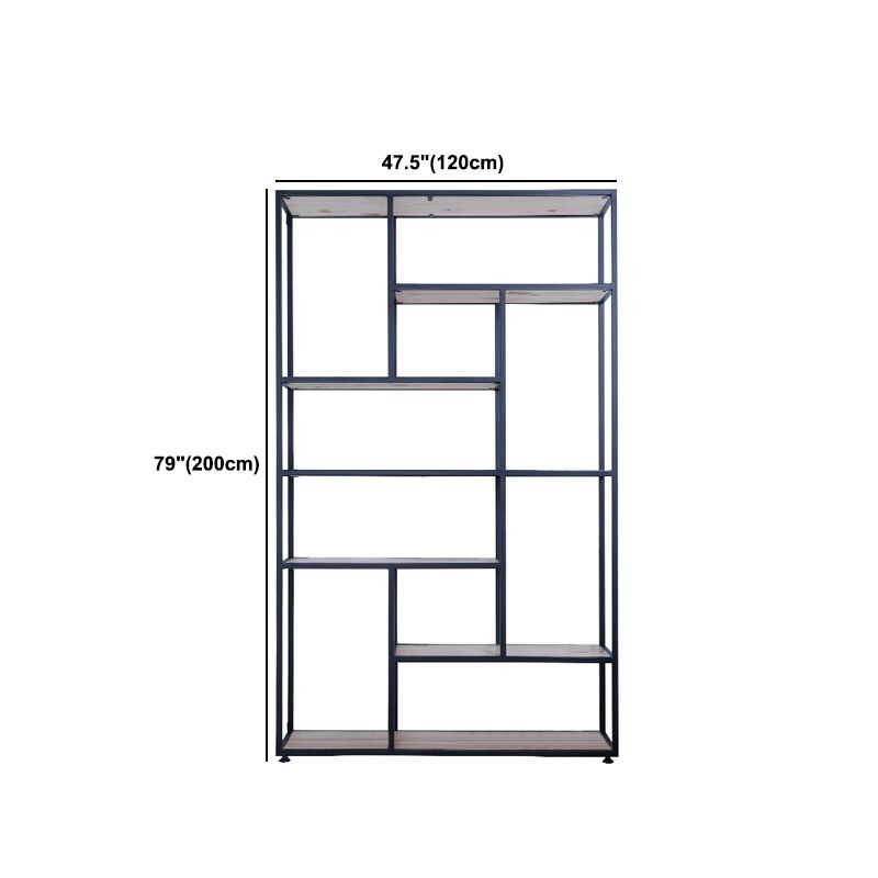 Scaffale moderno a pavimento in ferro Scaffale per libri Etagere largo 12 pollici