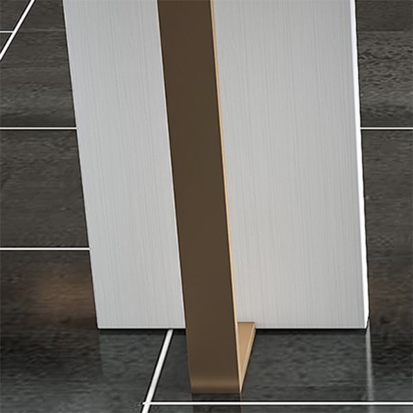 Ensemble de hauteur de comptoir rectangulaire moderne, 1/5 pièces, Table de Bar avec plateau en marbre et tabourets rembourrés