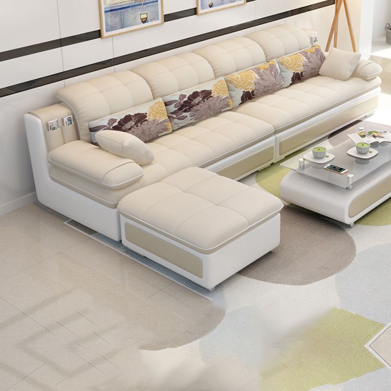 Sezione da braccio del cuscino scandinavo divano, sezionali di Chesterfield in leatine finte