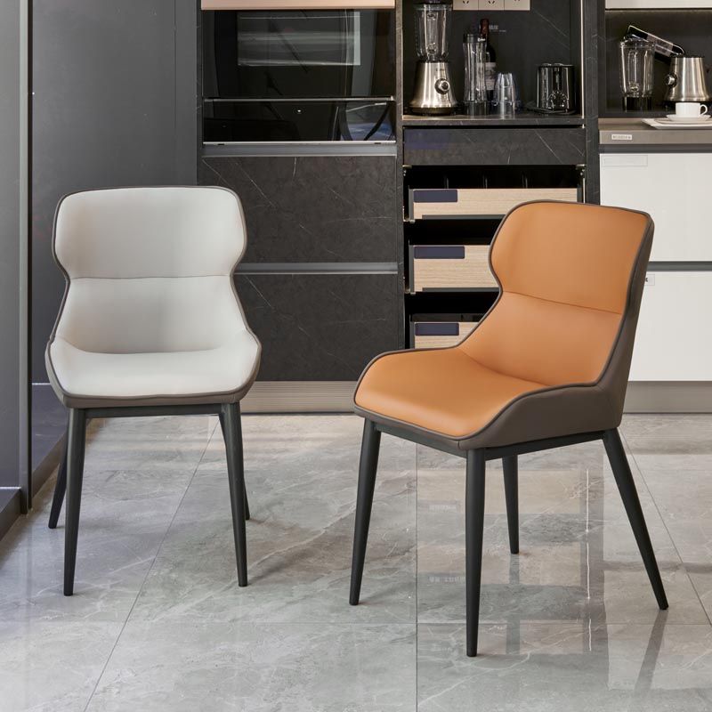 Sedia da pranzo in pelle sedia da pranzo contemporanea